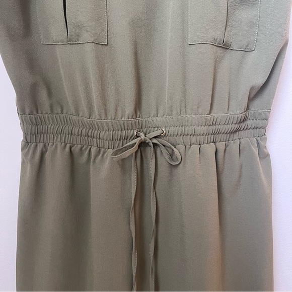HYFVE Women's Olive Green Tie Waist Dress Size Medium - Picture 5 of 14